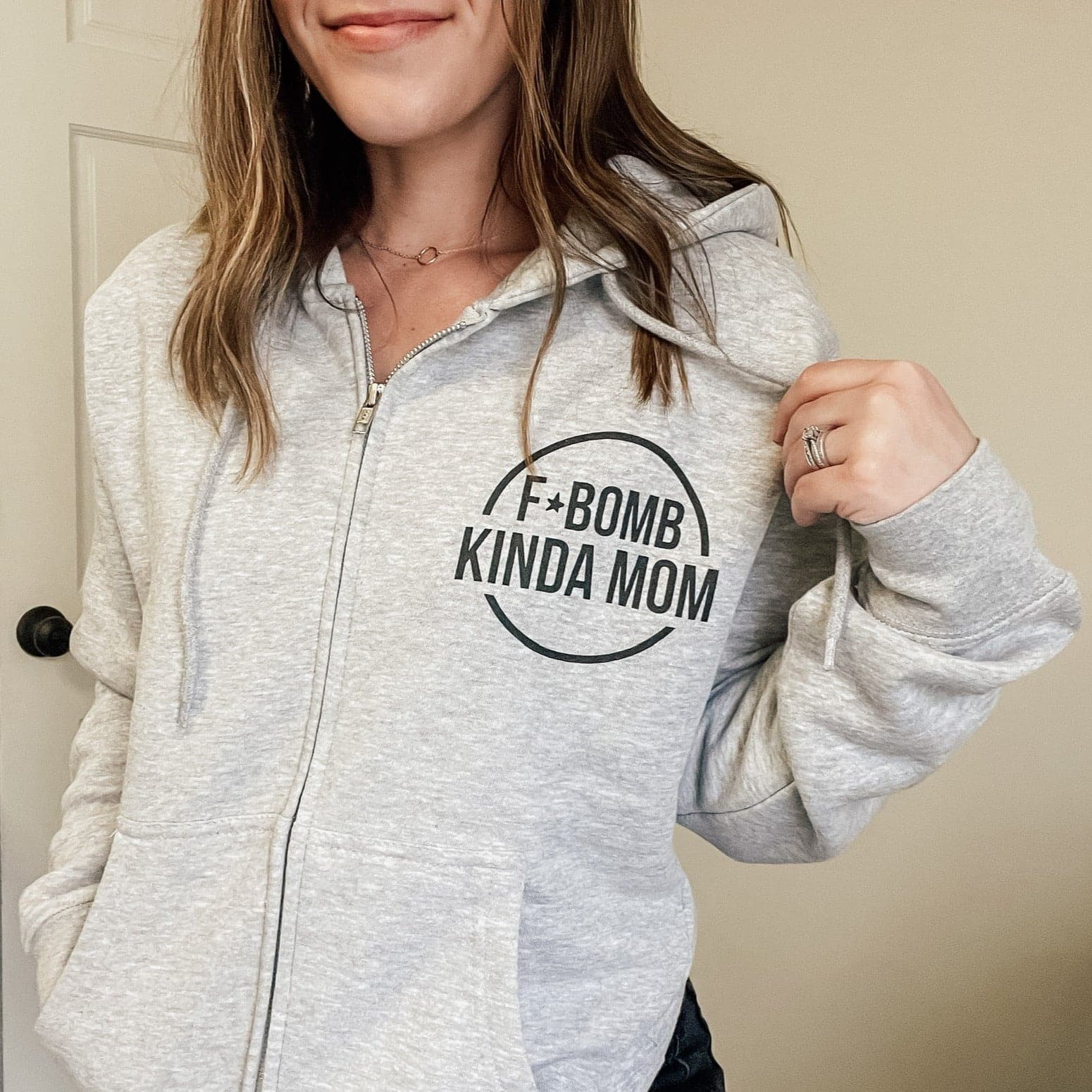Mom zip up hoodie clearance