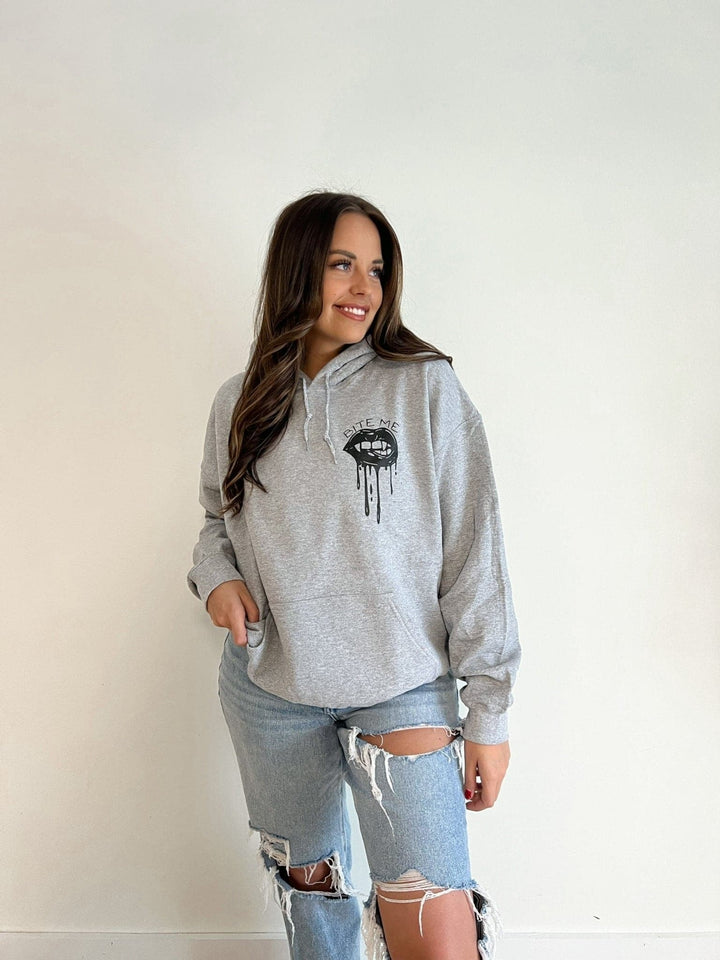 Bite Me Hoodie - Gray