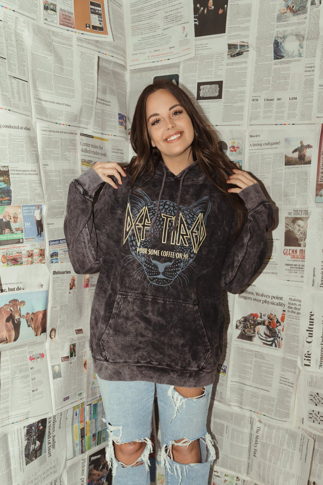 Def Tired Vintage Hoodie