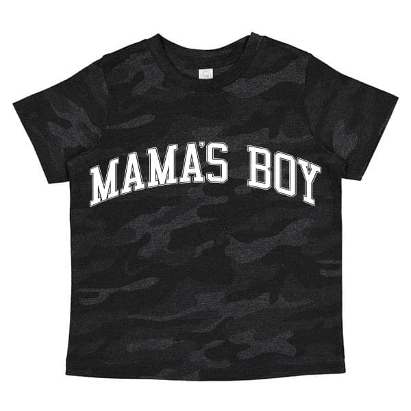 Mama's Boy Black Camo Kid's Tee
