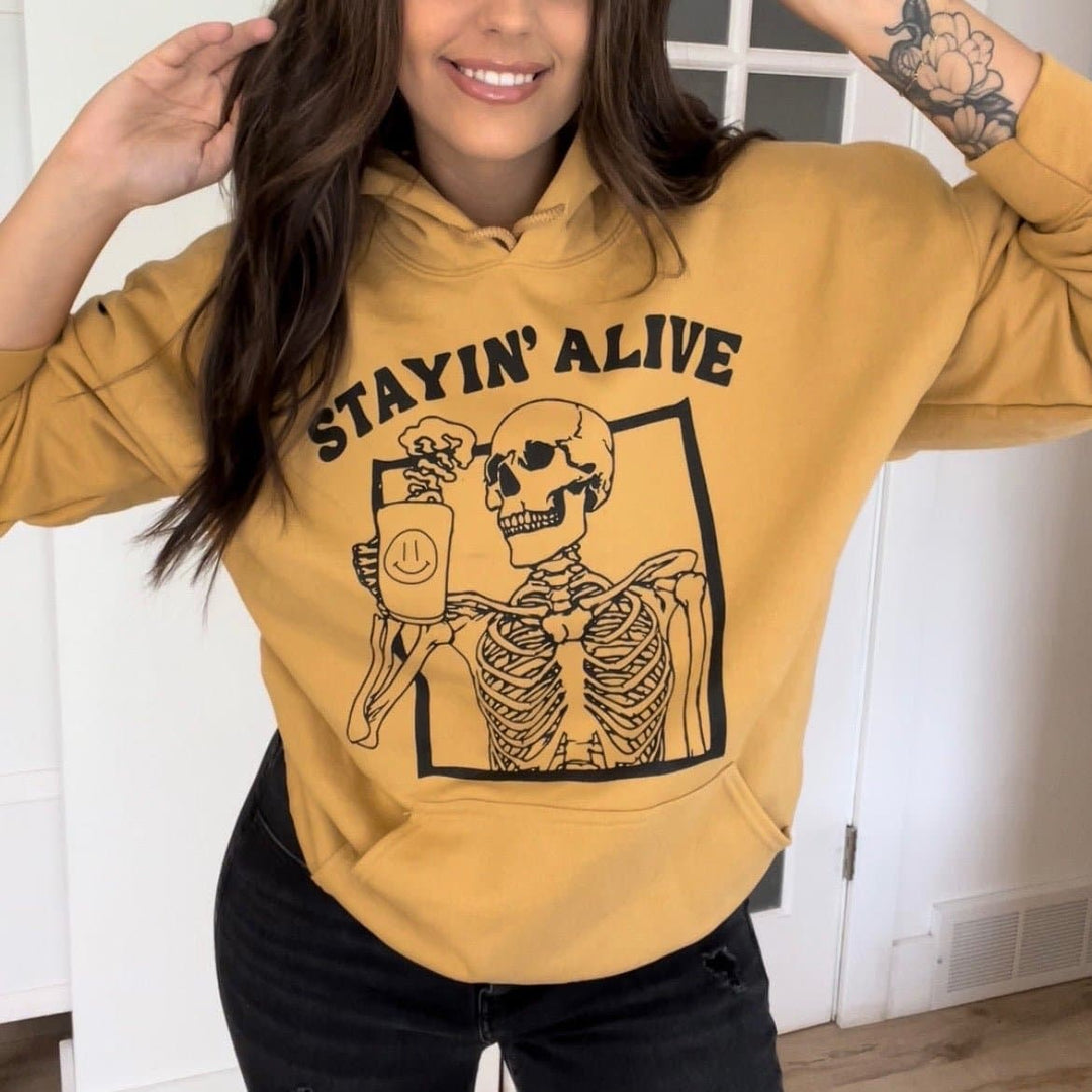 Stayin' Alive Skelly Hoodie