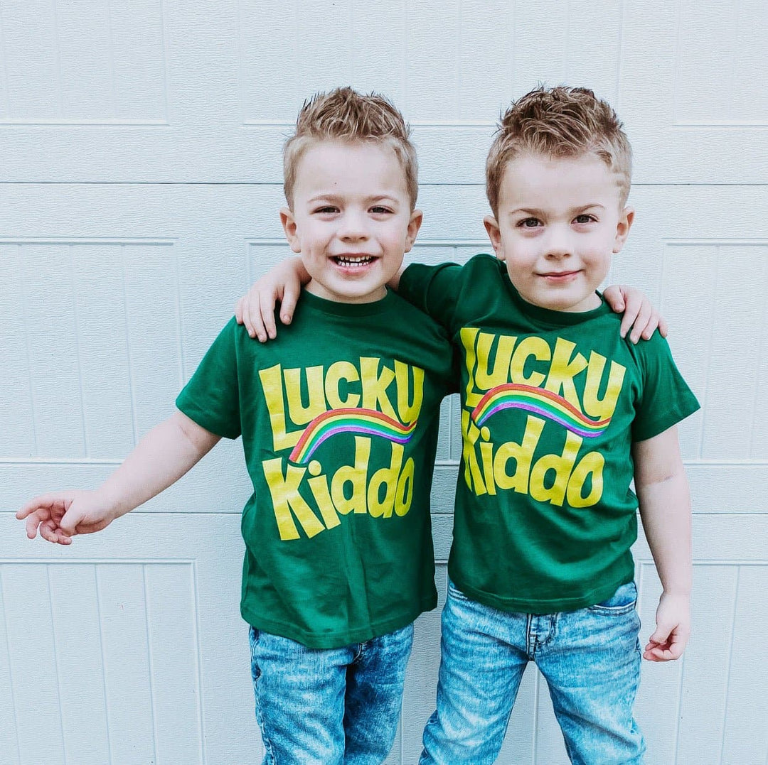 Lucky Kiddo Rainbow Tee - Green