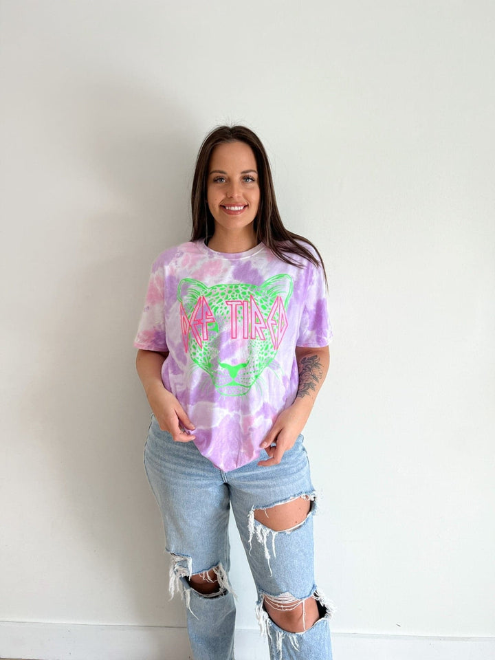 Def Tired Cotton Candy Tie Dye Tee