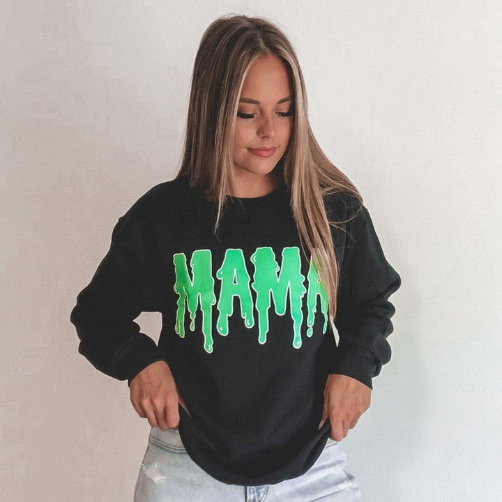 MAMA Slime Sweatshirt w/ Neon Green Print