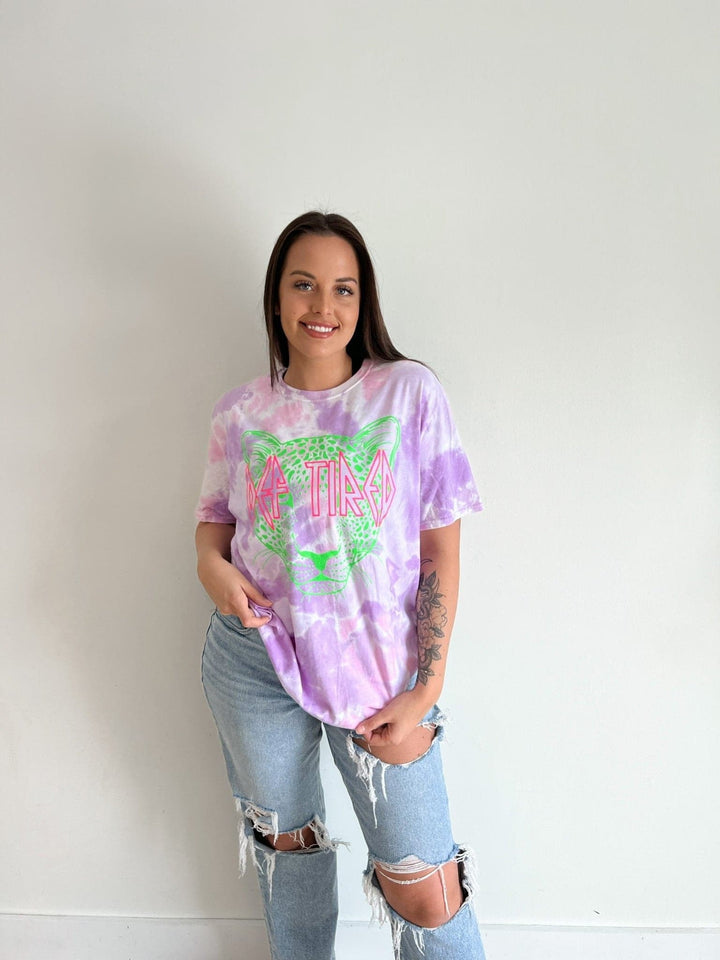 Def Tired Cotton Candy Tie Dye Tee