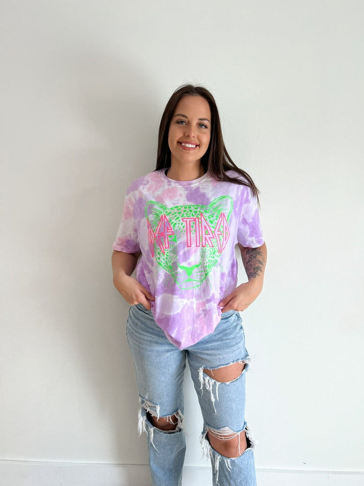 Def Tired Cotton Candy Tie Dye Tee