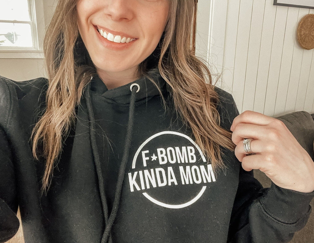 F-Bomb Mom Hoodie - Black