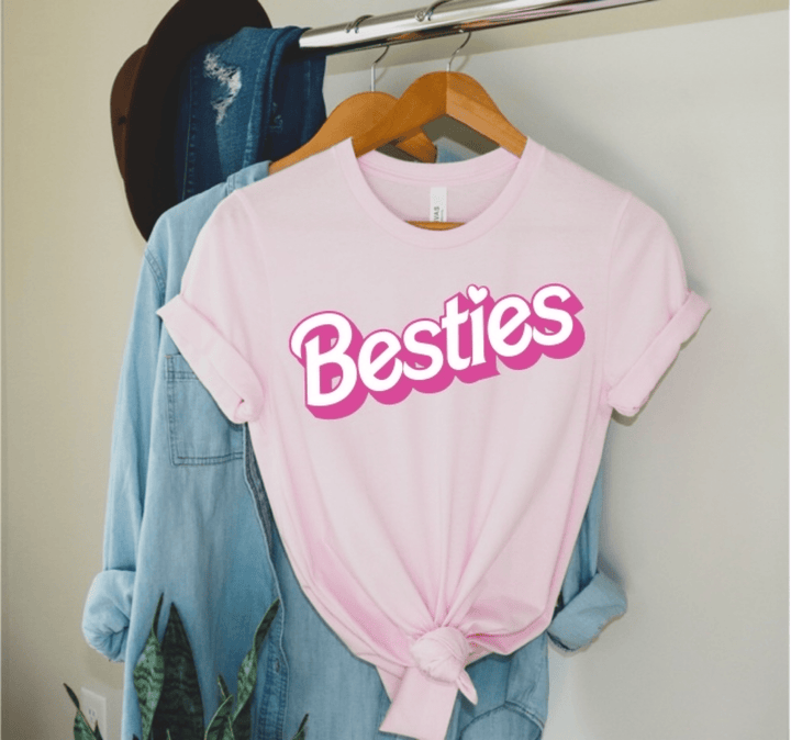 Besties Barbie Tee - Pink