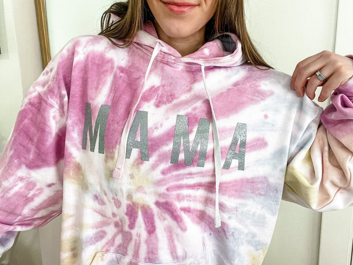 MAMA Desert Rose Hoodie with Gray Jewel Print