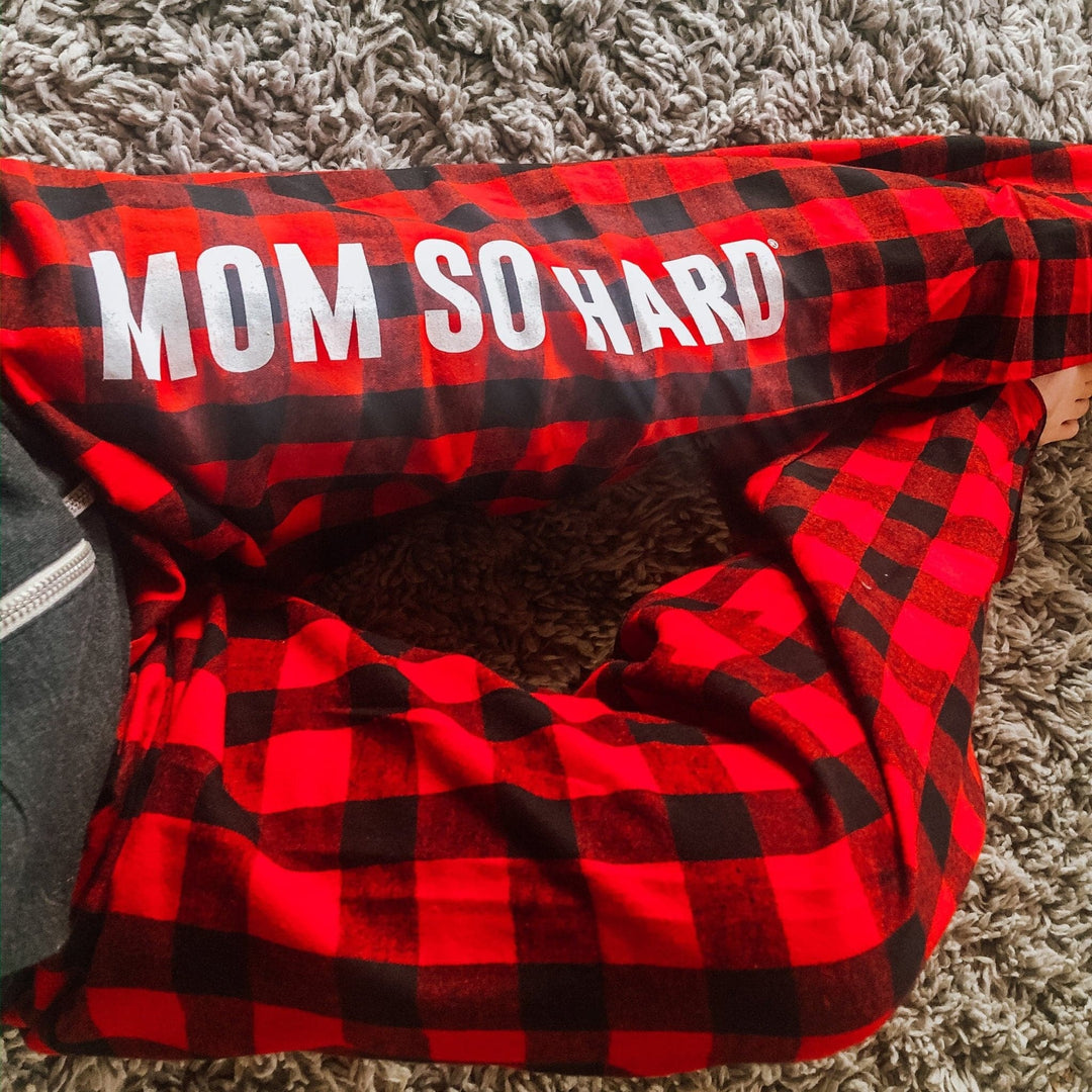 Flannel Mom So Hard Pajama Pants - Buffalo Plaid