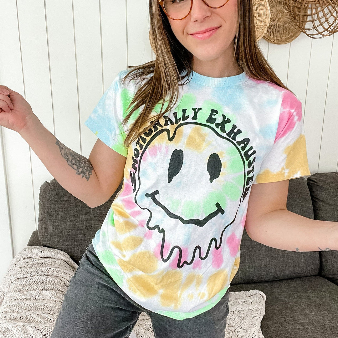 Emotionally Exhausted Tie Dye Tee