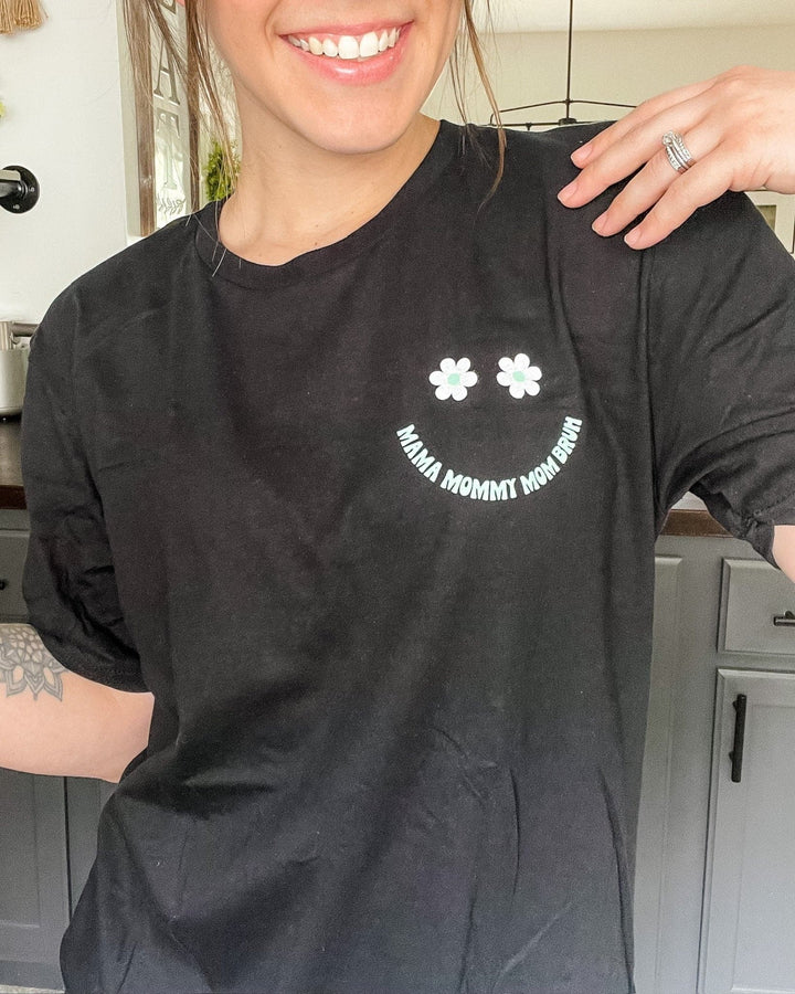 Mama, Mommy, Mom, BRUH Tee - Black