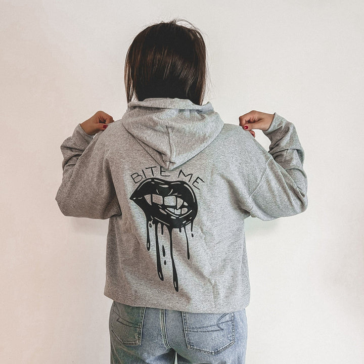 Bite Me Hoodie - Gray