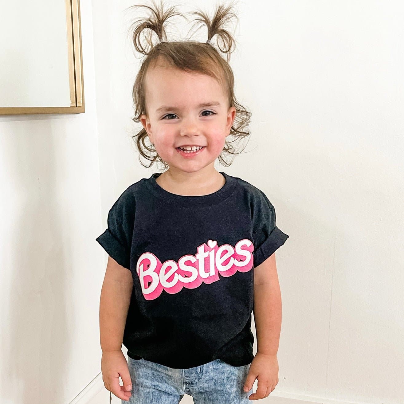 Besties Barbie Kids Tee Black Sweetees