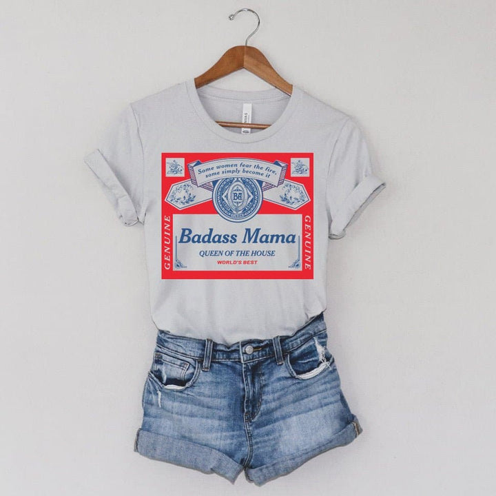 Badass Mama Tee - Silver