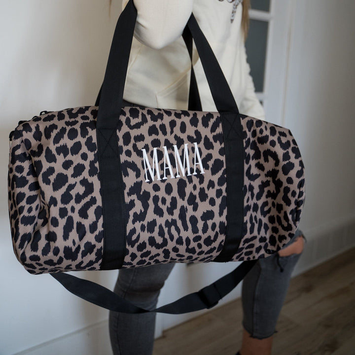 MAMA Embroidered Duffle Bag - Cheetah