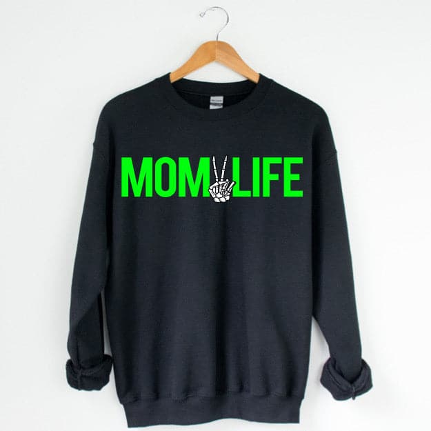 Momlife Skelly Peace Out Sweatshirt