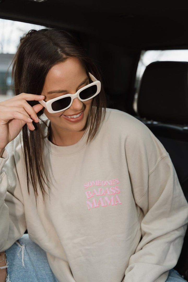 Someone’s Bada$$ Mama Sweatshirt - Sand