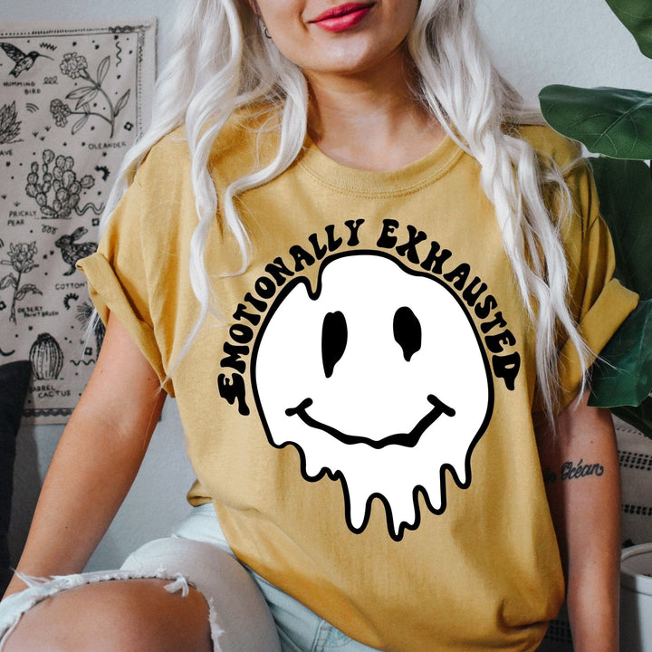 Emotionally Exhausted Tee - Old Gold