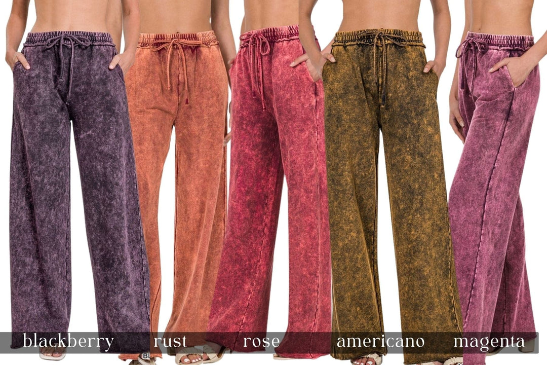French Terry Mineral Wash Lounge Pants *MORE COLORS*