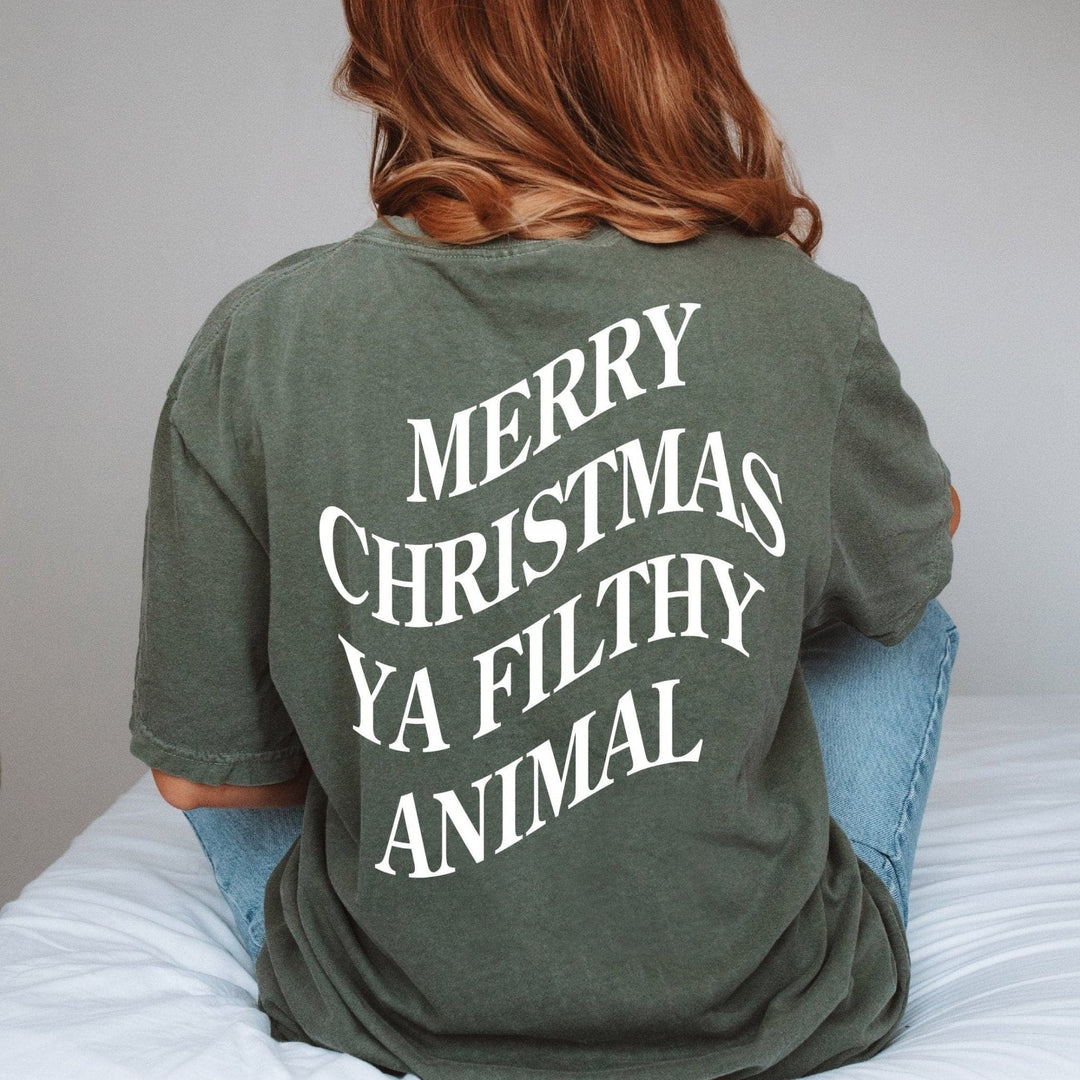 Merry Christmas You Filthy Animal Tee
