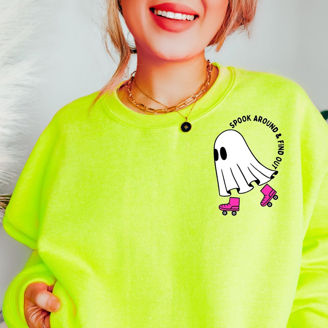 Spook Around Sweatshirt - Safety Green